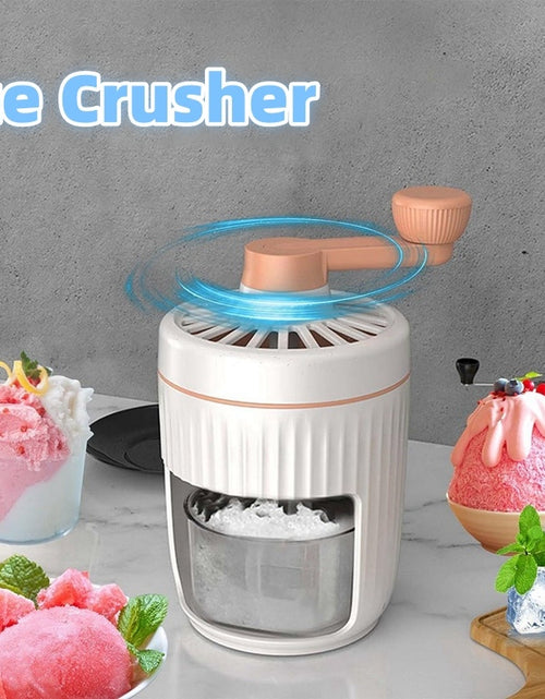 Load image into Gallery viewer, Hand-cranked Ice Shaving Machine Small Household Ice Crusher Hand-cranked Smoothie Machine Hail Ice Machine Kitchen Gadgets
