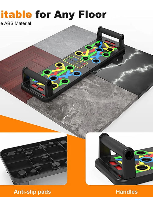 Bild in Galerie-Viewer laden, Folding Push-Up Board Chest Expansion Adult Multi-Mode Adjustable with Chest Abdomen Back Partition Core Muscle Exerciser
