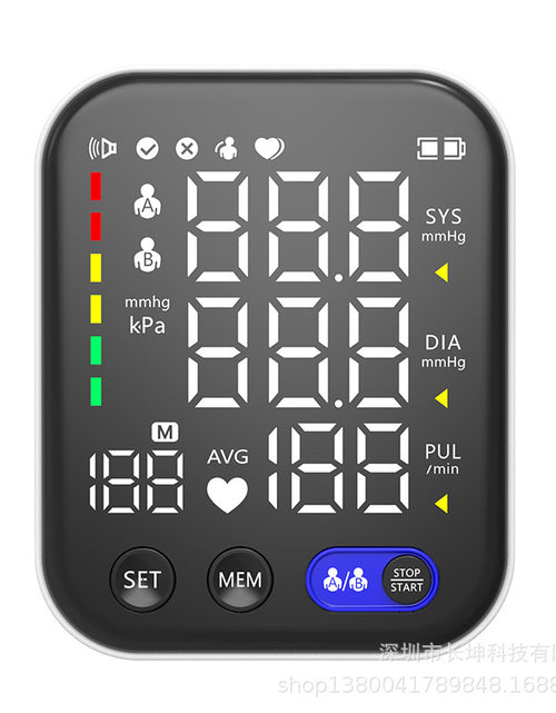 Load image into Gallery viewer, Electronic Blood Pressure Monitor Ultra Clear Large Screen Pulse Sphygmomanometer For Real-time Measurement Of Blood Pressure
