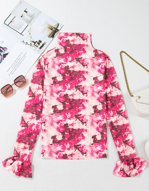 Bild in Galerie-Viewer laden, Rose Allover Floral Print Mesh Top
