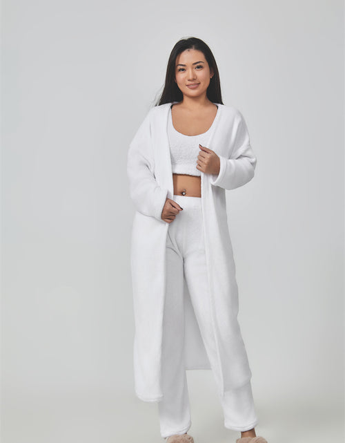 Bild in Galerie-Viewer laden, Gemütliches Pyjama-Set, 3-teiliges Lounge-Set, süße Loungewear, warme Anzug-Sets, passendes Set, Lounge-Set, 3-teiliges Hosen-Set, Damen-Winterkleid
