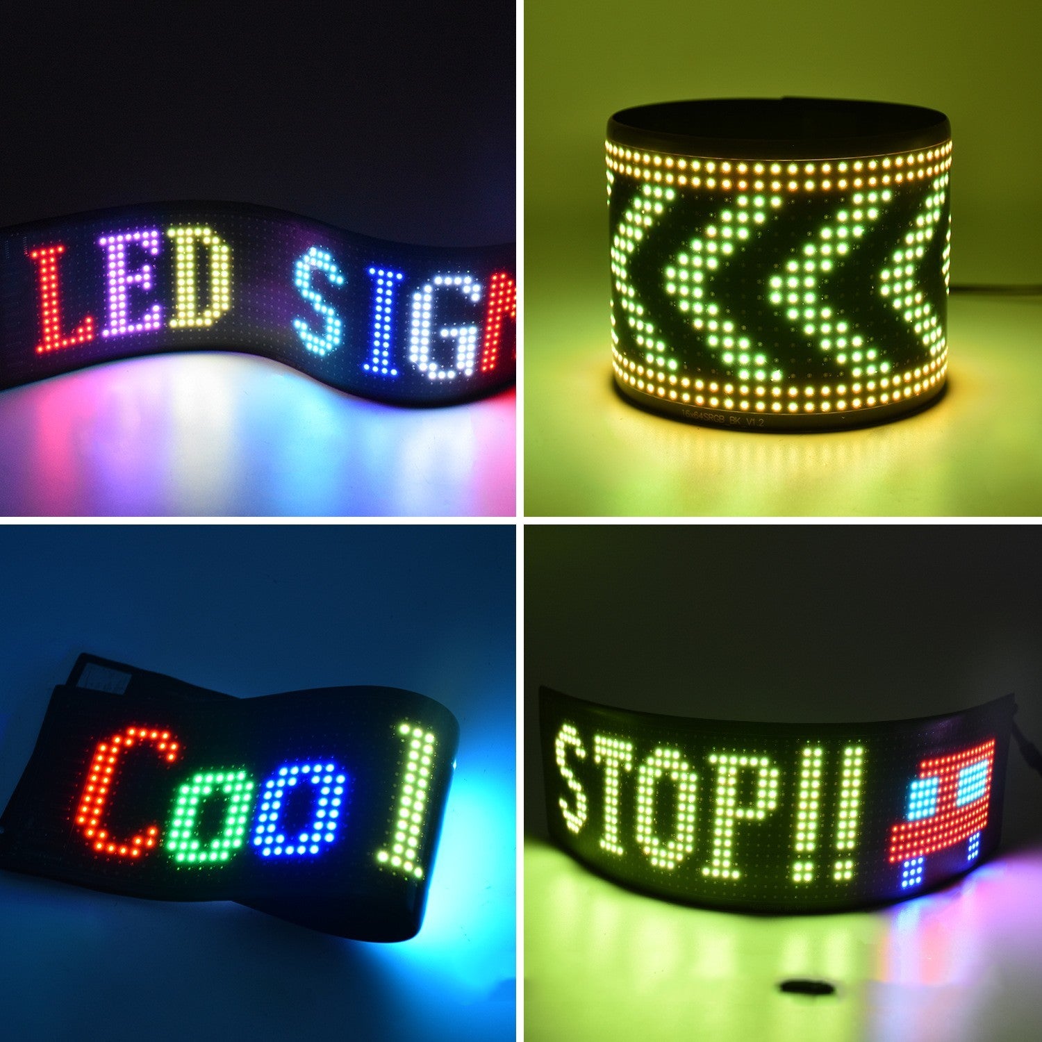Programmierbares Auto-LED-Schild LED-Vollfarb-Werbebildschirm Ultradünner Bildschirm Benutzerdefiniertes Textmuster Animationsanzeige Auto