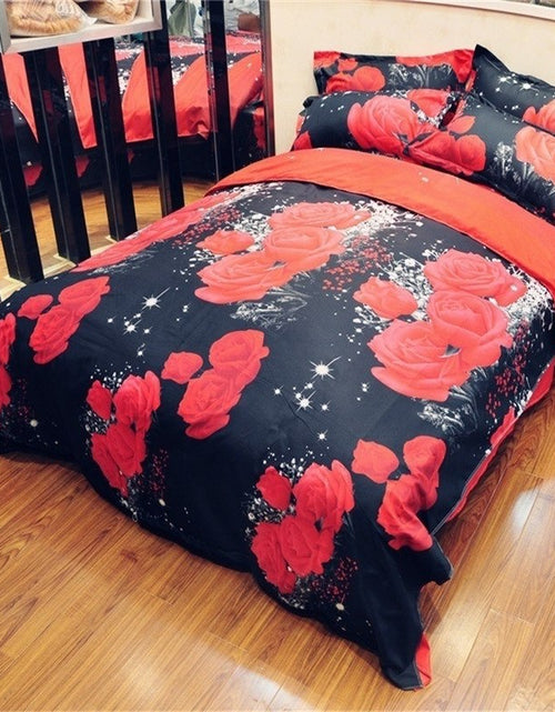 Load image into Gallery viewer, 2/3Pcs Red Dream 3D Oil Painting Rose Printed Bedding Set Queen King Size Quilt Cover Bed Sheet Pillowcases
