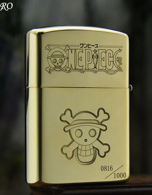 Load image into Gallery viewer, ZORRO Zorro Yellow Cartoon Wanted Brass Kerosene Lighter

