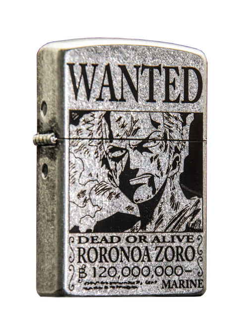 Load image into Gallery viewer, ZORRO Zoro Ancient Silver Pirate King Zoro Kerosene Lighter
