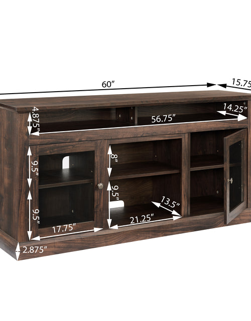 Load image into Gallery viewer, Contemporary TV Media Stand Modern Entertainment Console Brown
