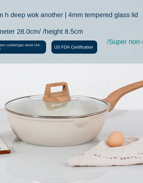 Load image into Gallery viewer, Medical stone non-stick pot soup pot stew pot frying pan wok milk pot frying pan steaming marble granite pot set
