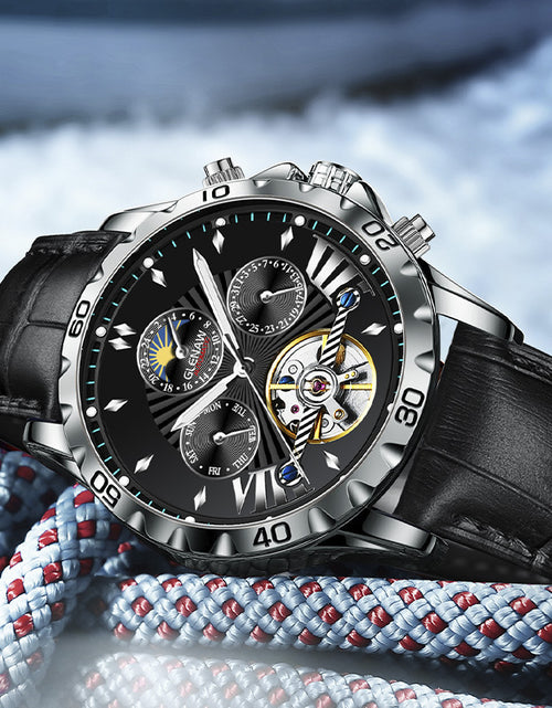 Load image into Gallery viewer, Men&#39;s Fashion Hollowed-out Watch Automatic Mechanical Watch

