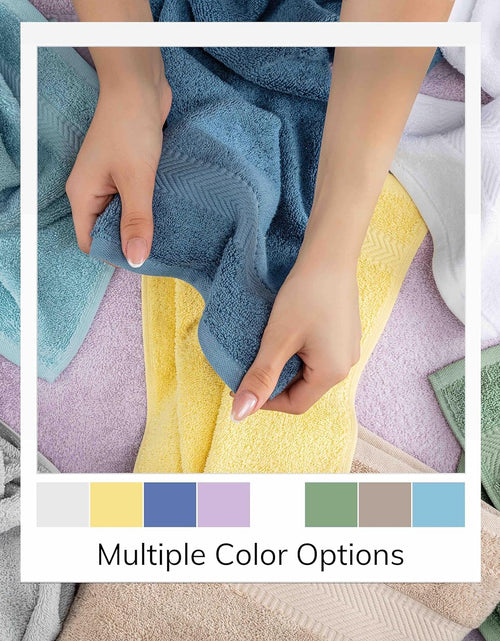 Load image into Gallery viewer, 100% Turkish Cotton 6 Piece Luxury Towel Set for Bathroom &amp; Kitchen, Thick &amp; Super Soft &amp; Highly Absorbent &amp; Quick Dry ( 2 Bath Towels, 2 Hand Towels, 2 Washcloths )- Yellow
