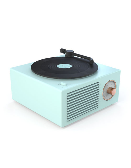 Cargar imagen en el visor de la galería, Minialtavoz portátil inalámbrico retro con fonógrafo y compatible con Bluetooth 
