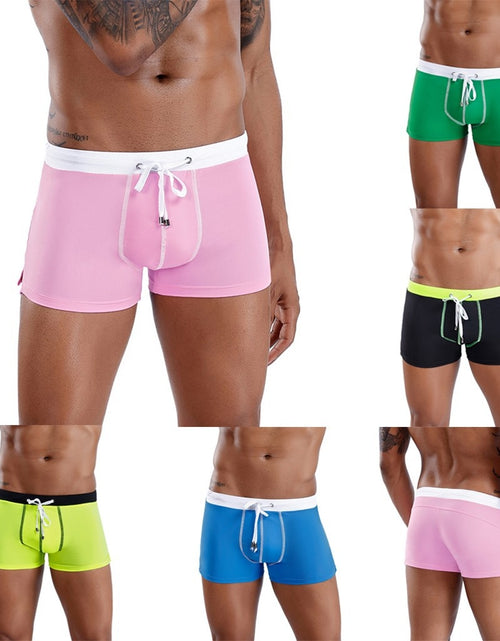 Load image into Gallery viewer, Boxer low waist swim trunks
