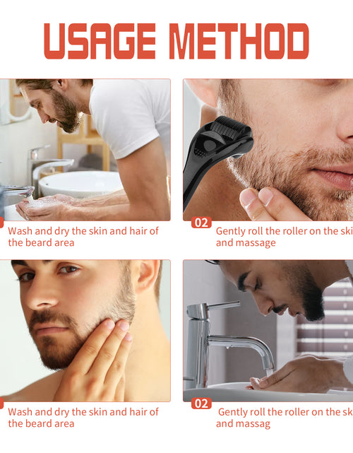Load image into Gallery viewer, Beard Bushy Roller, Strong Root Moistens Soft Light For Men Nourishing Bushy Growing Beard Comb
