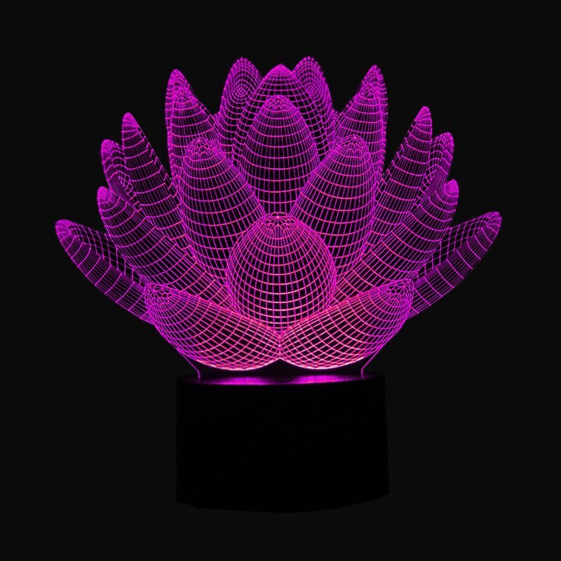 Luz de noche de loto