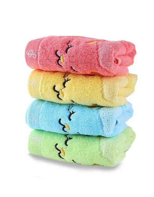 Load image into Gallery viewer, Bamboo Fiber Kitten Face Bath Towels
