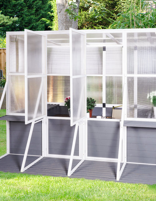 Load image into Gallery viewer, Greenhouse Wooden Lean to Greenhouses for Outdoors Heavy Duty Walk in Green House for Outside Winter
