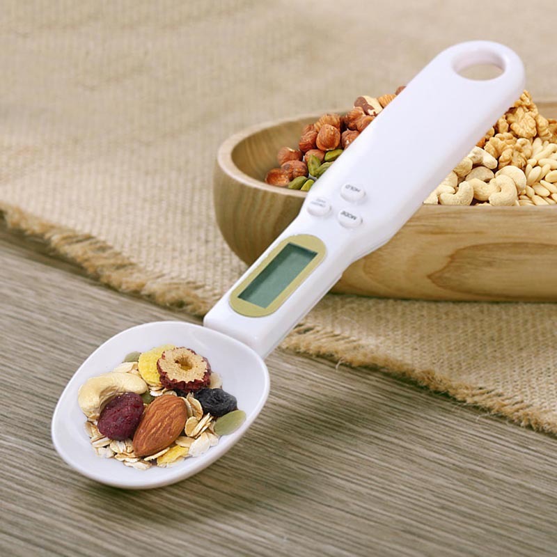 Báscula de cocina digital LCD, cuchara medidora electrónica para pesar alimentos, gramos, cuchara para café, té y azúcar, herramientas de cocina 