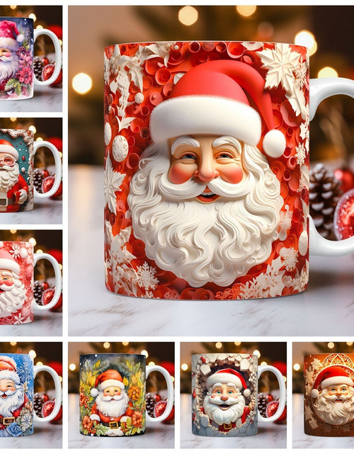 Bild in Galerie-Viewer laden, Kreative 3D-Weihnachtstasse aus Keramik, einzigartiges Weltraum-Design, Schneemann, Weihnachtsmann, Kaffeetasse, Teetasse, Milchbecher, Weihnachtsgeschenke für Kinder und Erwachsene, Küchenhelfer

