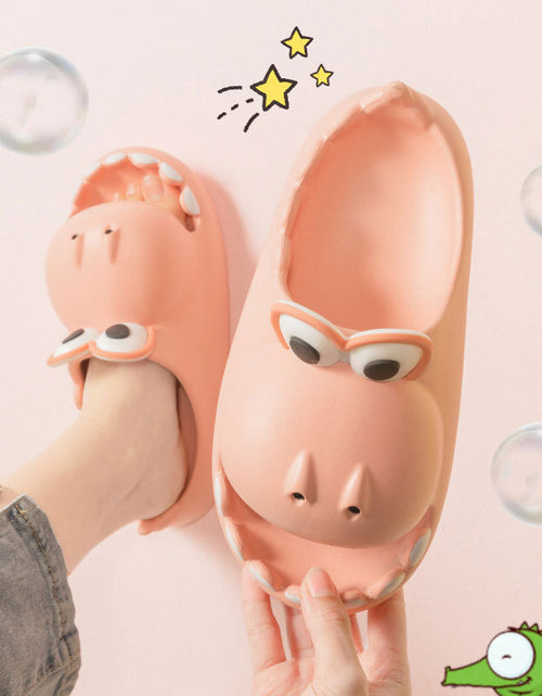 Load image into Gallery viewer, Kids Dinosaur Slippers Wholesale Summer Cartoon Parent Child Outdoor Home EVA Sandals Women Men Kids Cute Slippers Baby Shoes
