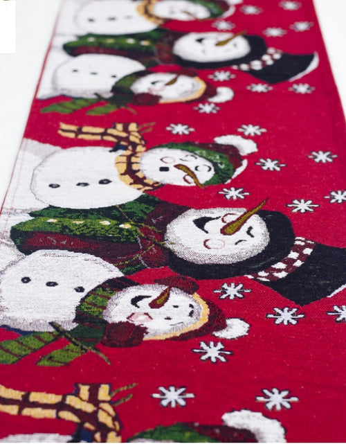 Bild in Galerie-Viewer laden, Weihnachtselch-Schneemann-Tischläufer, frohe Weihnachtsdekoration
