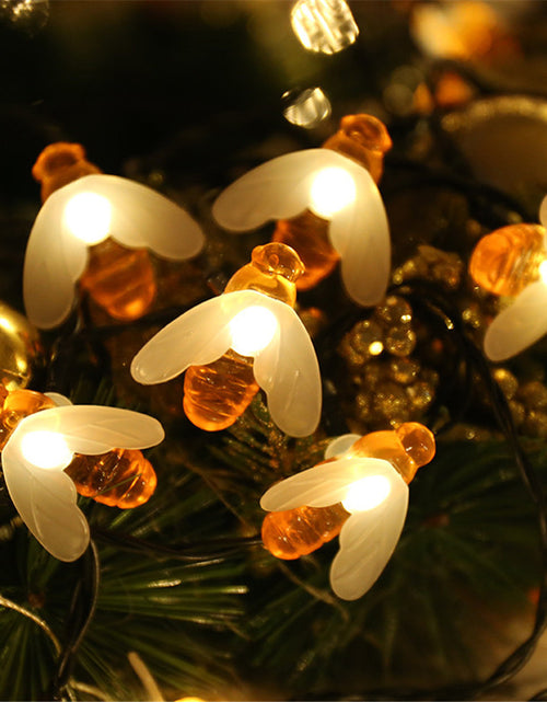 Load image into Gallery viewer, Solar string lights bee decorative lights
