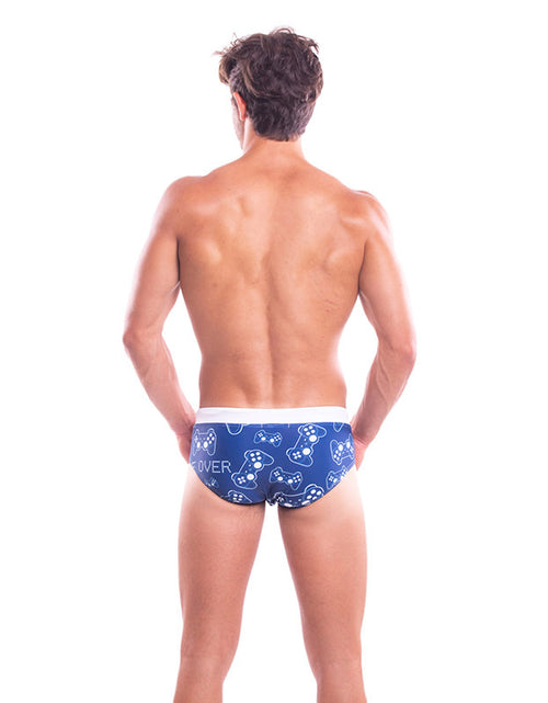 Load image into Gallery viewer, Sexy fashion gamepad printed swim trunks

