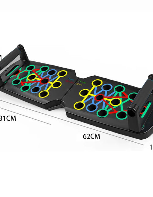 Cargar imagen en el visor de la galería, Portable Multifunctional Push-Up Board Set with Handles Foldable Fitness Equipment for Chest Abdomen Arms and Back Training
