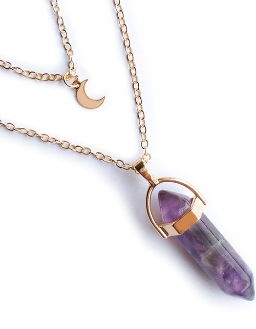 Load image into Gallery viewer, Moon Hexagonal Column Pendant
