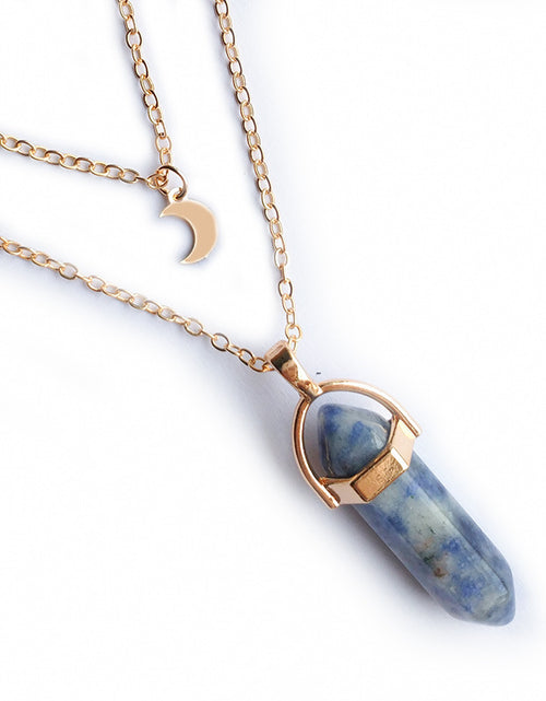 Load image into Gallery viewer, Moon Hexagonal Column Pendant
