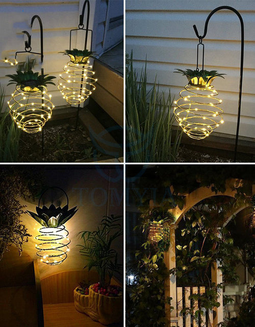 Load image into Gallery viewer, Outdoor Waterproof Garden Pineapple Solar Lights Path Lights Hanging Fairy Lights Solar Led Warm Fairy String Decor
