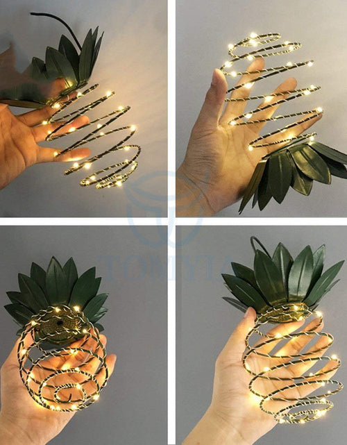 Load image into Gallery viewer, Outdoor Waterproof Garden Pineapple Solar Lights Path Lights Hanging Fairy Lights Solar Led Warm Fairy String Decor
