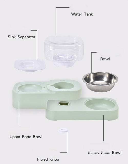 Load image into Gallery viewer, Automatic Drinking Water Cat Food Bowl Anti-overturning Cat Drinking Bowl Cat Rice Bowl
