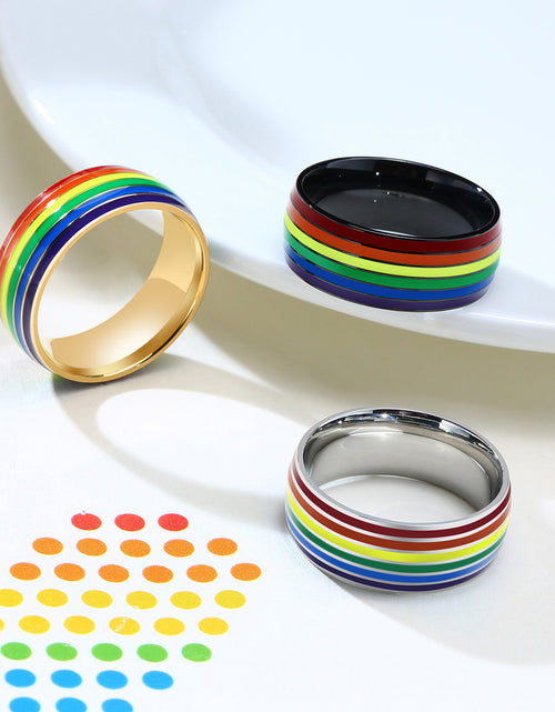 Load image into Gallery viewer, Cycolinks Pride Rainbow Unisex Ring

