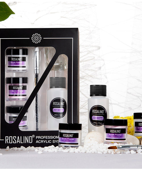 Load image into Gallery viewer, Nail Powder Acrylic System Kit Professional Nail Art Tool Set Contain Glass Cup Acrylic Liquid Extention Carving Manicure
