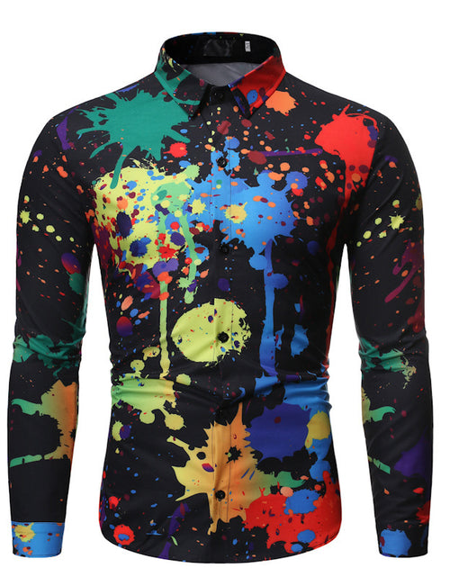 Load image into Gallery viewer, Men&#39;s 3D Graffiti Print Plus Size Shirt
