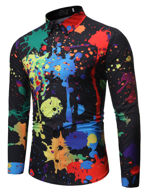 Load image into Gallery viewer, Men&#39;s 3D Graffiti Print Plus Size Shirt
