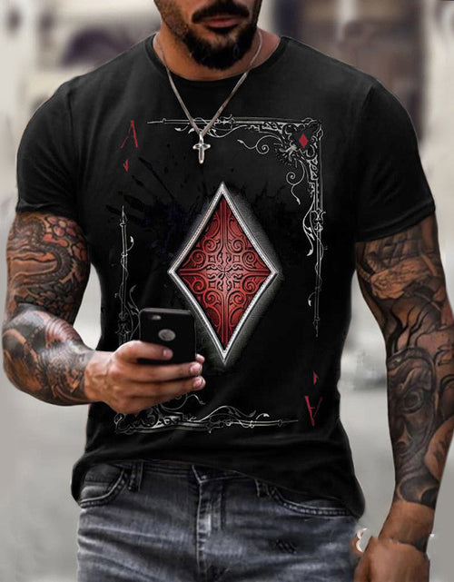Load image into Gallery viewer, Playing Card Printing Men&#39;s T-Shirt Top
