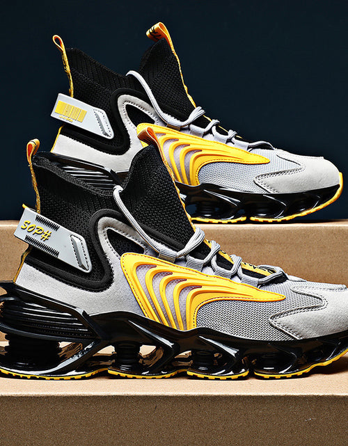 Load image into Gallery viewer, Breathable Fly Woven Mesh High-top Thick-soled Old Shoes Casual Sports Socks Running Shoes
