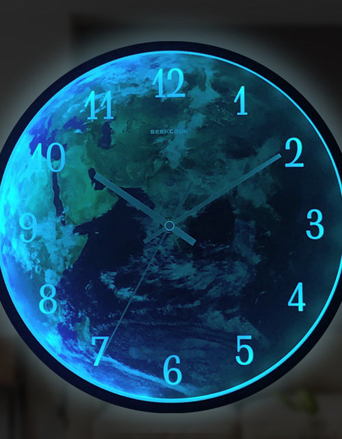 Load image into Gallery viewer, Voice-activated Induction LED Night Light Wall Clock Creative Luminous Wall Clock

