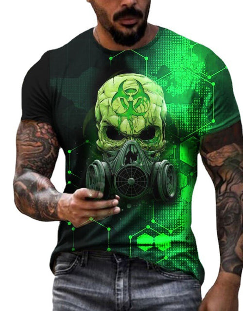 Bild in Galerie-Viewer laden, Printed Slim Pullover Men&#39;s T-shirt
