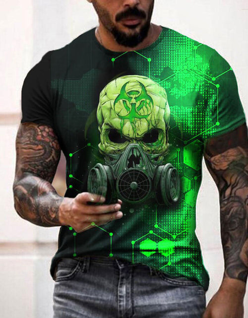 Bild in Galerie-Viewer laden, Printed Slim Pullover Men&#39;s T-shirt
