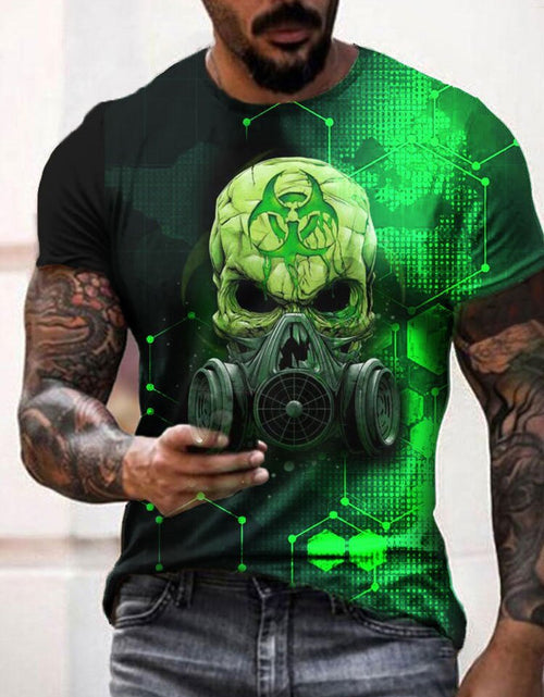 Bild in Galerie-Viewer laden, Printed Slim Pullover Men&#39;s T-shirt
