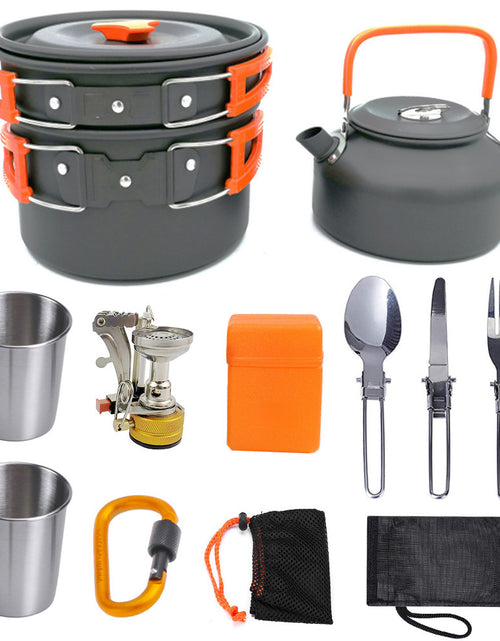 Bild in Galerie-Viewer laden, Camping Cookware Kit Outdoor Cooking Set Aluminum Equipment Outdoor Pot Travel Tableware Kitchen Hiking Picnic BBQ
