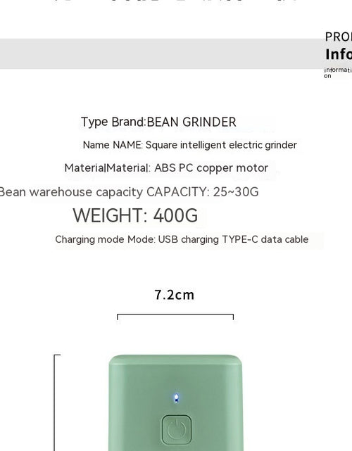 Load image into Gallery viewer, Square Electric Coffee Bean Grinder
