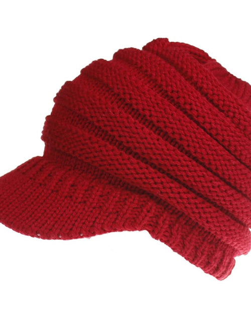 Load image into Gallery viewer, Women Ponytail Beanies Autumn Winter Hats Female Soft Knitting Caps Warm Ladies Skullies
