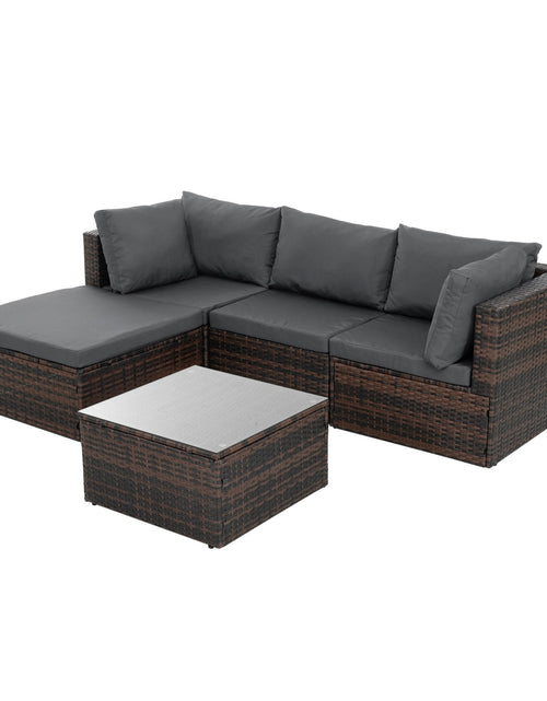 Load image into Gallery viewer, Patio Furniture, Outdoor Furniture, Seasonal PE Wicker Furniture, 5 Set Wicker Furniture With Temper
