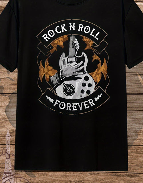 Load image into Gallery viewer, ROCK N ROLL FOREVER Printed Men&#39;s Short Sleeve Multifunctional T-shirt, Comfortable And Breathable, Summer Casual Wear
