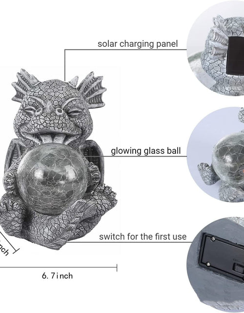 Load image into Gallery viewer, Wings Dragon Holding Light Solar Light-emitting Courtyard Outdoor Decoration
