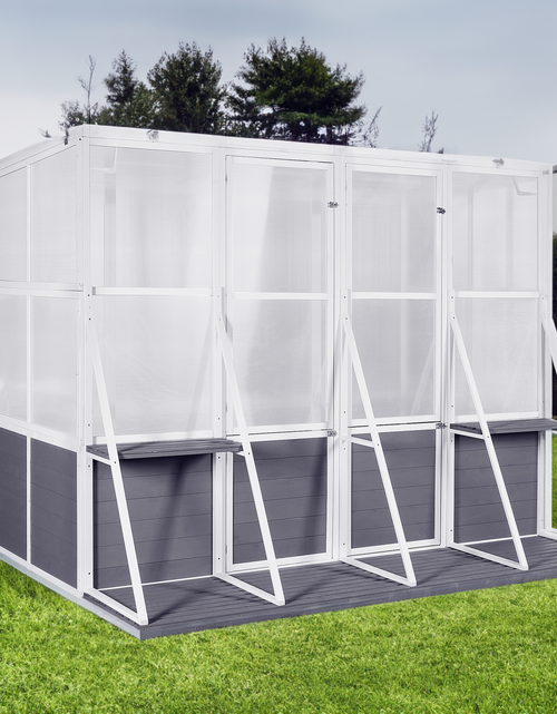 Load image into Gallery viewer, Greenhouse Wooden Lean to Greenhouses for Outdoors Heavy Duty Walk in Green House for Outside Winter
