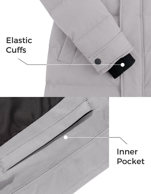 Load image into Gallery viewer, Women&#39;S Recycled Winter Coat Winter Jacket Warm Puffer Coat Black M
