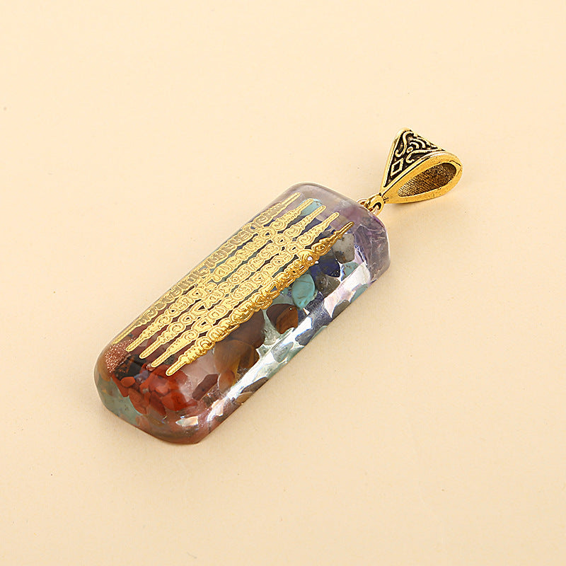 Colgante de cristal de energía curativa Reiki retro, piedra natural para yoga, meditación, joyería espiritual de los 7 chakras, collar, amuleto